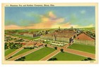 Vintage Firestone Tire   Rubber Company Akron Ohio Linen Postcard