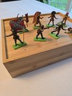 Made In England Britains Deetail Toy Soldiers Cowboy Indians Set Of 8