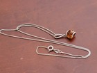 Baltic Amber Pendant Necklace 925 Sterling Italian Box Chain Polish Bail Cognac