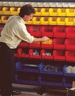 Hang   Stack Storage Bin  Polypropylene  Blue  5 In H  5 1 2 In W  10 7 8 In L