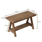 Rowypoey Solid Wood Bench  30  Farmhouse Entryway Bench For 30     Natural 