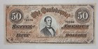 6 Confederate States  50 Dollar Bill Paper Money Note Civil War Csa Facsimile