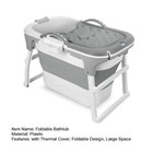Portable Bathtub For Adult - Large 39 in Foldable Collapsible Tub  Soaking Bath