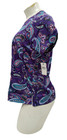 Vera Bradley Halo V6117 Mak  Makani Paisley Blackberry V-neck Print Scrub Top