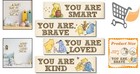 Winnie Room Decor Wooden Baby Sign Set 4pcs Nursery Wall Art Kids Room