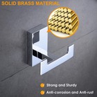 Beelee Modern Chrome Robe Hook Double Heavy Duty Coat towel Hook Wall Mounted   