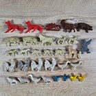 Vintage Marx Farm Animal Lot Of 31 Dog Rabbit Pig Piglet Rooster Duck Plastic