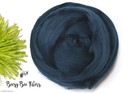 Midnight Blue Merino Wool Roving  Combed Top  For Spinning  Nuno Felting - 2 Oz