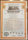 1968 Southern Railway Equipment Trust Bond Stock Certificate Norfolk