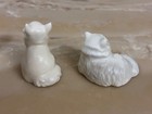 Hagen Renaker Set Of 2 White Persian Cat Pair Glazed Ceramic Figurine