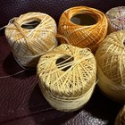 Vintage Crochet Tatting   Embroidery Thread Solid   Variegated Multi Brand yello
