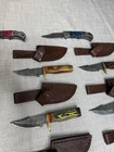 Lot Of 20 Custom Handmade Damascus Steel Mix Hunting Edc Skinner Knives 