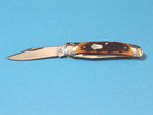 Rough Ryder Rr2289 Copperhead Amber Jigged Bone Pocket Knife 3 3 4  Closed New 