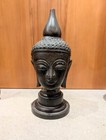 Antique Burmese Shan Bronze Buddha Head  c  Late 19th - Early 20th Century 