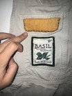 Vtg Y2k Old Navy Sz M s Tan Overall Shorts 100  Cotton Garden Seed Patch Basil