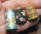11 Vintage Antique Sewing Thimbles Cloisonn   Brass   Enamel   3 Austrian