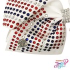    new   girls  Jojo Siwa Large July 4th Edition Hair Bow Red White Blue Rhinestones
