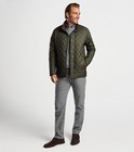  250 Nwt Peter Millar Men s Golf Suffolk Quilted Travel Coat Jacket Olive Small