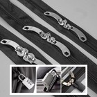 6 Pairs Metal Zipper Slider Pull Fixer Zip Head Replacement Kit Diy Bag Suitcase
