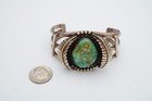 Vintage Native American Navajo Sterling Silver Turquoise Cuff Bracelet 6  T8
