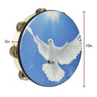 Ennbom Tambourine Hand Bell Double Row Jingles Music Persuccion Church  10 In   