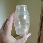 1860s Civil War Era Barrel Figural Mustard Bottle With Folded Over Rim