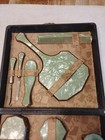 Art Deco Green Pearlized Celluloid Vanity Set