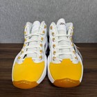Reebok Question Mid Allen Iverson White Yellow Toe Lakers Men s Size 12