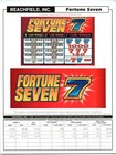 Thunder Seven Fortune 7 Slot Machine Flyer Casino Arcade Vintage Gaming 2 Sides