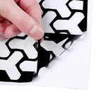  2pcs Car Rear Tail Light Honeycomb Gaphic Stickers Vinyl Decals Trim Black-2