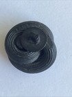 Vintage Black Knot Extruded Celluloid Plastic Button 7 8   