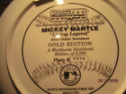 1991 Mickey Mantle Sports Impressions Collector Plate Limited Platinum Edition 
