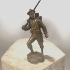 Rare Antique French Bronze Sculpture        a Rifleman    By Georges Omerth     Signed