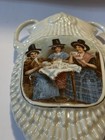 Vintage Signed Brooke Czechoslovakia Porcelain Vase Gold Gilded Luster Glaze