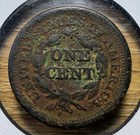 1851 Braided Hair Large Cent - Actual Coin Shown - Free Shipping Tracking Inv172