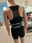 Nike Dri-fit Pro 2 Piece Set Sports Bra   Shorts Women   s Xl Workout Active Wear