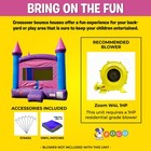 Inflatable Bounce House Commercial Kids Toddler Pink Jumping Castle No Blower