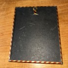 Vintage Silhouette Reverse Painted Bubble Convex Glass 4  X 5  Courting Couple