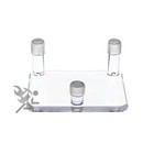 Mineral Geode Fossil Display Stands  2 5    Acrylic Three Peg With Guards  12 Pack