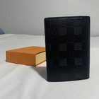 Louis Vuitton Passport Holder Wallet Damier Glossy Black - Pre-owned