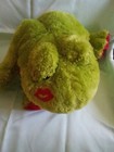 Large Dan Dee Frog Laying Down Plush Red Kiss On Cheek Collectors Choice