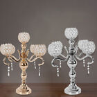 5 Arm Crystal Candelabras Modern 55 45 16cm Wedding Candle Holders Christmas New