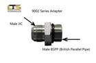 Male Jic X Male British Parallel Pipe Bspp Hydraulic Adapter Multiple Variations