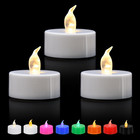 12-pack Battery-operated Tea Light Candles Flickering Flameless Led Lights Warm