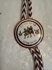 Vintage Bolo Tie Bicentennial 1776-1976 Spirit Of 76 Blue Silver Metal Clasp