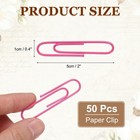 50 Pcs Pin Shape Paper Clip   2 X 0 4  Large Pin Paper Clip  Pink