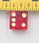 Vtg Bakelite Catalin Translucent Red Dice Lot 5 8  Simichrome Tested 13pc Error