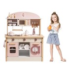 Wooden Play Kitchen Set  Pretend Play Kitchen Set For Kids With Realistic Des   