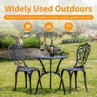 3 Piece Aluminum Patio Bistro Set All Weather Outdoor Table And 2 Chairs