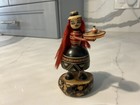 Vintage Wooden Carved Girl Figurine